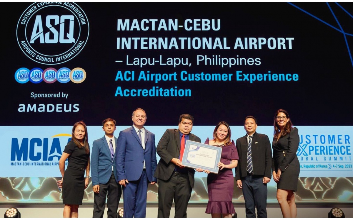 Mactan cebu international airport der erste philippinische flughafen der die akkreditierung fuer b330b700